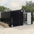 8x10 FT Metal Storage Sheds Outdoor by RELJOFUM
