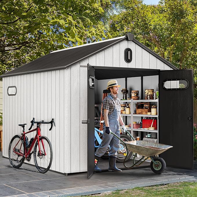 YITAHOME 8x10ft Outdoor Resin Storage Shed - Image 2