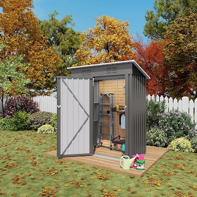 ARMSET 6x3.5 FT Metal Outdoor Storage Shed - Image 9