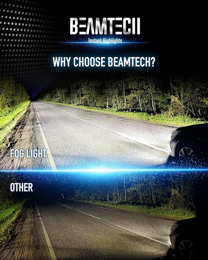 BEAMTECH 9005 Fog Light Bulb, HB3 Fog Bulb 6500K Fog Light or ATV UTV Off Road - Image 5