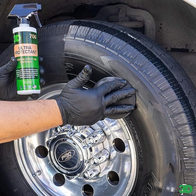 3D Ultra Protectant Tire Shine Spray – Water-Based High Gloss Tire Dressing | - Image 4