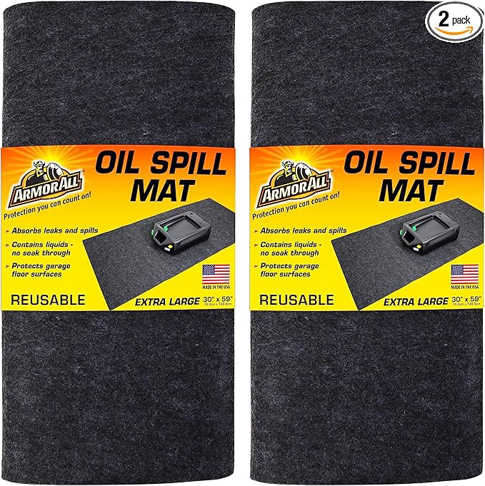 Armor All Premium Maintenance Mat Oil Spill Garage Floor Mat, Waterproof by ArmorAll