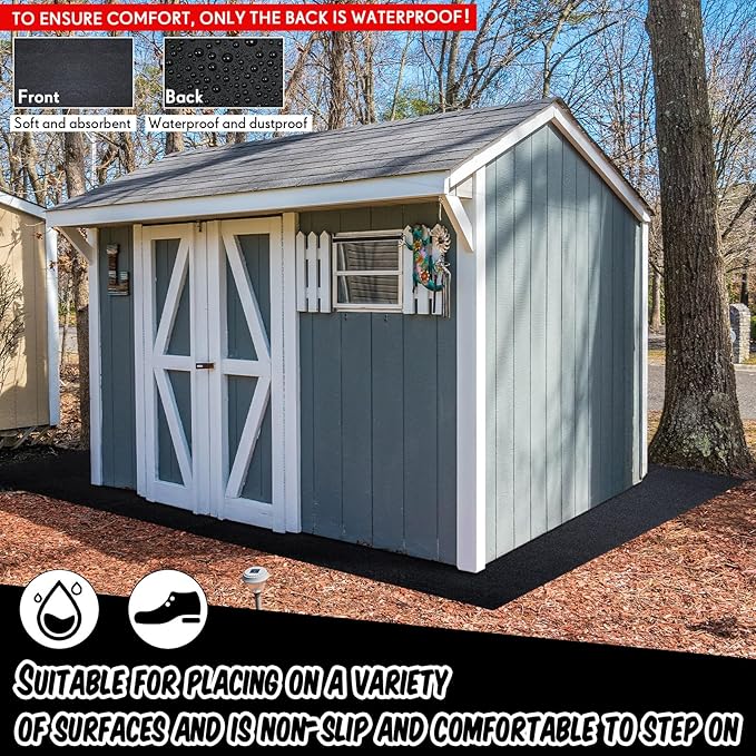 Haull Outdoor Storage Shed Floor Moat Waterproof Outdoor Carport Mat Thickened - Image 6