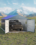 12x20 FT Metal Carport, Enclosed Car Port by GarveeLife
