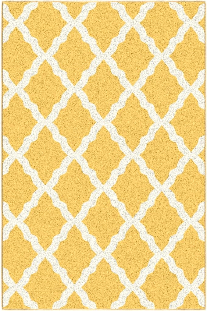 Ottomanson 3'3" x 5' Rugs for Living Room Trellis Area Rug for Bedroom - Image 6