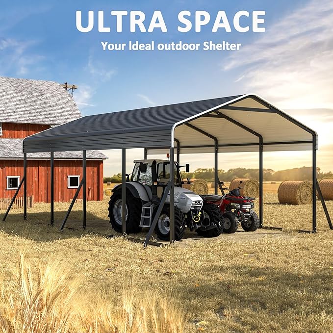 Carport 12x20 FT Heavy Duty Carports Canopy - Image 8