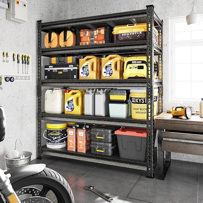 48" W Garage Shelving Heavy Duty, 3000LBS Loads Adjustable Garage Storage - Image 2