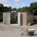 10x12 FT Metal Storage Sheds Outdoor, Metal ToolShed by RELJOFUM