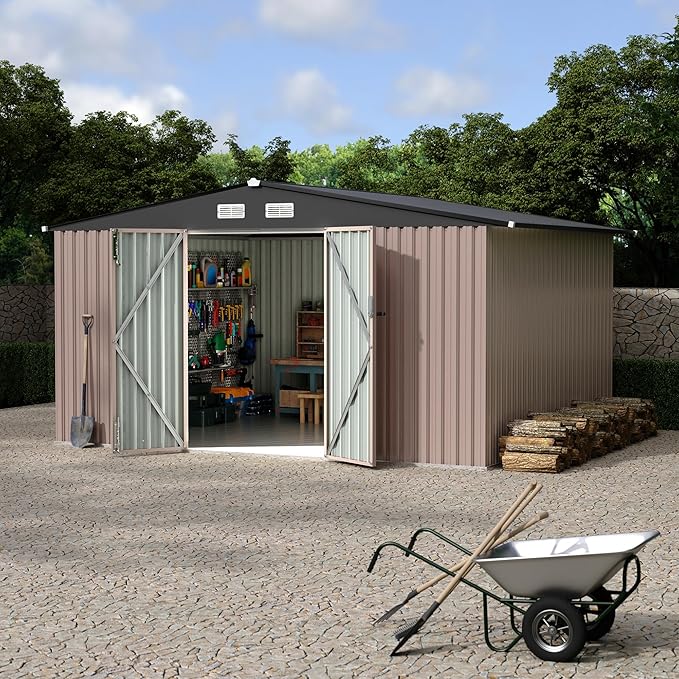 10x12x6.4 FT Outdoor Storage Sheds by GarveeLife