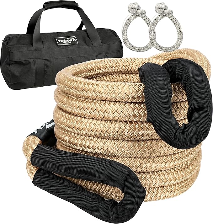 Kinetic Recovery Tow Rope Heavy Duty Offroad Snatch Strap by TUNORD