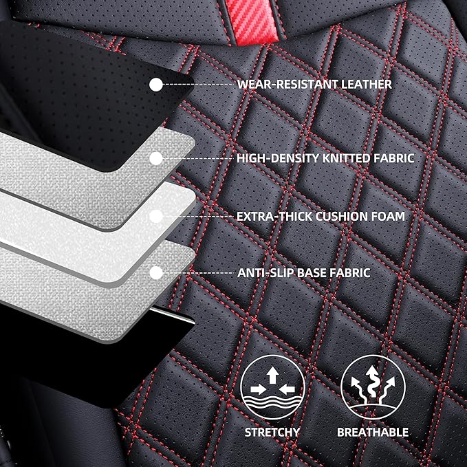 Custom Fit RAV4 Seat Covers for 2019-2025 Toyota RAV4 LE, XLE Premium, Limited - Image 4