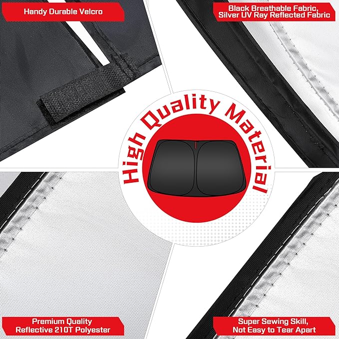 ARISMOTOR Windshield Sun Shade for Ford Escape 2020-2025, Custom Fit Foldable - Image 5