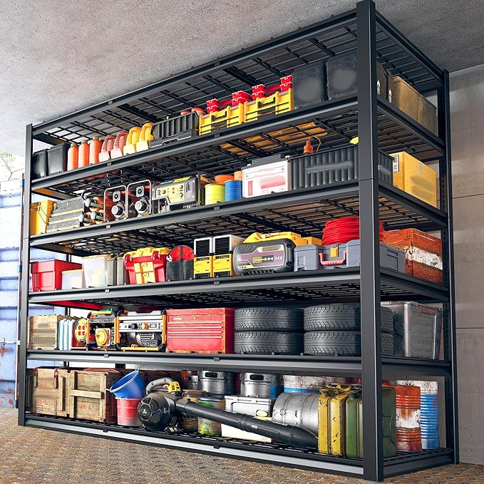 REIBII 60" W Garage Shelving, 2900LBS Storage Shelves, 6 Tier Heavy Duty - Image 9