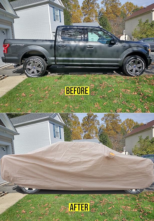 Tecoom Thick Shell Truck Pickup Car Cover Waterproof Windproof - Image 3