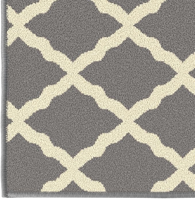 Ottomanson Hallway Runner Rug 20" x 59" Non Slip Trellis Area Rugs Easy to - Image 8