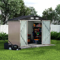 6x8x6.4 FT Outdoor Storage Sheds, Metal Garden Tool Shed by GarveeLife