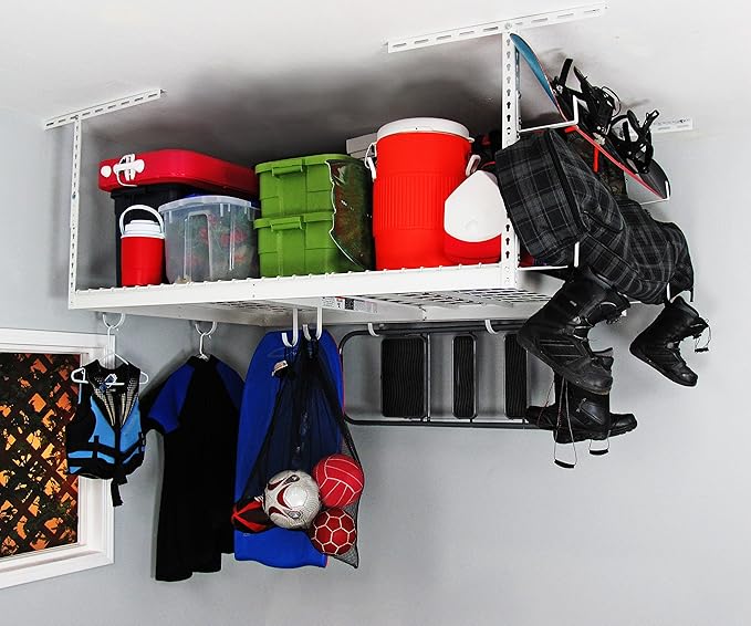 MonsterRax Overhead Garage Storage Racks 4x6 Ceiling Mounted Shelving, - Image 7