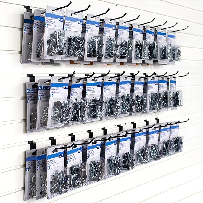 unp POETISKE Slatwall Hooks 32PC 8 Inch Slatwall Accessories Slatwall Panel - Image 6