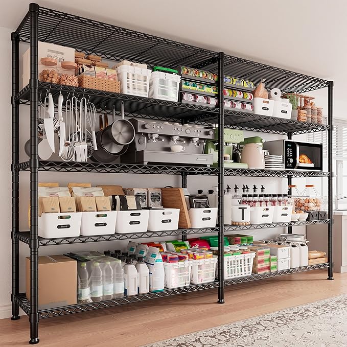 REIBII 1600LBS Storage Shelves Metal Shelving 5 Tier Wire Shelving Unit - Image 2