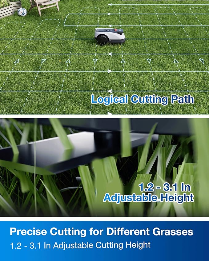 ECOVACS Goat O1000 RTK Robot Lawn Mower, Perimeter Wire Free Vision Robotic - Image 7
