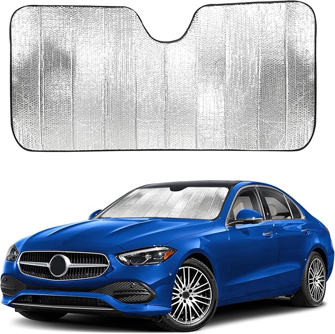 EcoNour Accordion Car Windshield Sun Shade | Reflective Car Window Shades by EcoNour