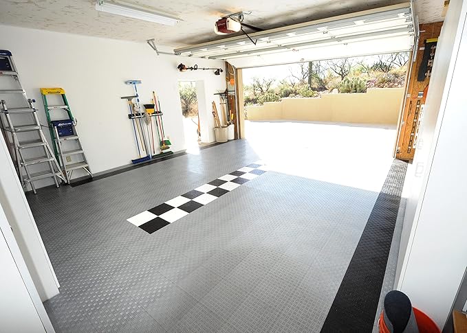Big Floors GarageTrac Diamond, Interlocking Non-Slip Garage Flooring Tile - Image 8