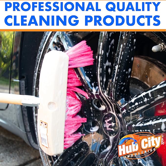 Hub City Industry 10- inch Car Wash Brush, Soft Nylon Bristle, car Accessories - Image 5