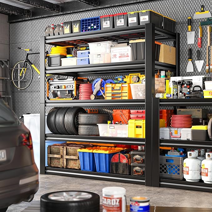 REIBII Garage Shelving 3000LBS, Heavy Duty Storage Shelves, Adjustable - Image 2