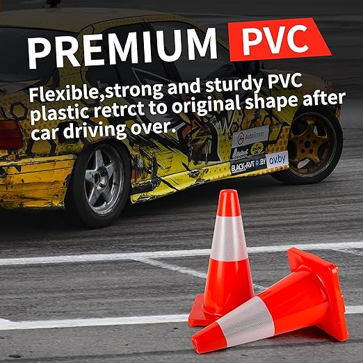 Traffic Cones 18 inch 12 Pack Safety Cones Orange - Image 4