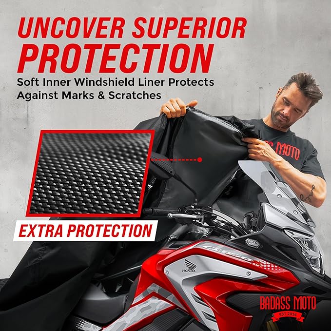 Badass Moto Ultimate Large Adventure Motorcycle Cover Waterproof Outdoor - Image 3