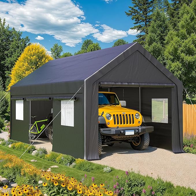 Polar Aurora Carport, 12x20 FT Heavy Duty Carport by PolarAurora