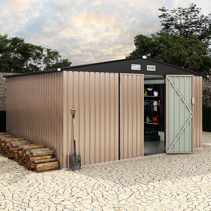 10x12 FT Metal Storage Sheds Outdoor, Metal ToolShed - Image 8