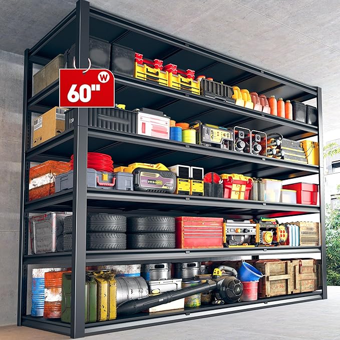 REIBII 84“H Garage Shelving Heavy Duty Storage Shelves 3500 LBS Adjustable - Image 8