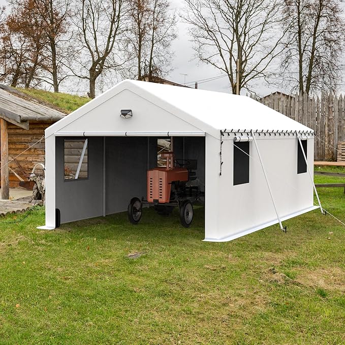 13x25 Carport, Heavy Duty Carport Canopy Garage - Image 8