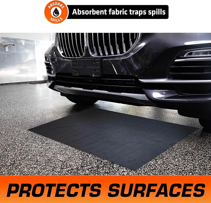 Armor All Premium Maintenance Mat Oil Spill Garage Floor Mat, Waterproof - Image 3