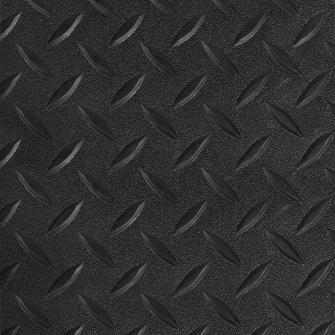 Boshen 5Ft x 12Ft Rubber Flooring Mats 1.6mm Diamond Plate Flooring Roll 60sqft - Image 2
