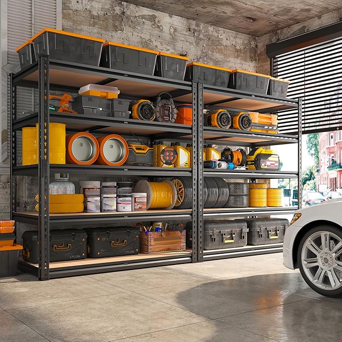 REIBII 2000LBS Garage Shelving Heavy Duty 72''H Storage Shelves 5 Tier Heavy - Image 2