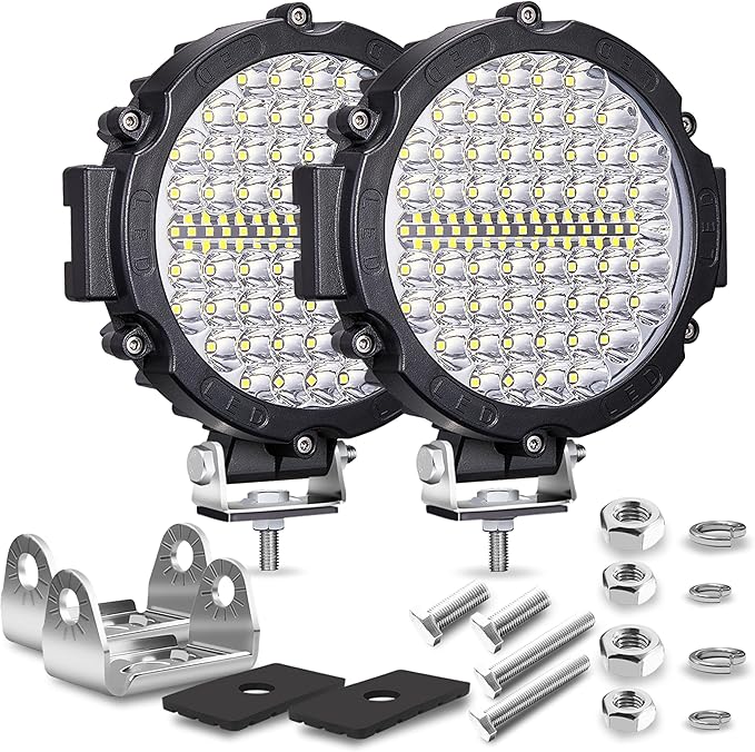 7 Inch Round LED Offroad Lights, LED Light Pods 120W 10000lm - Image 2