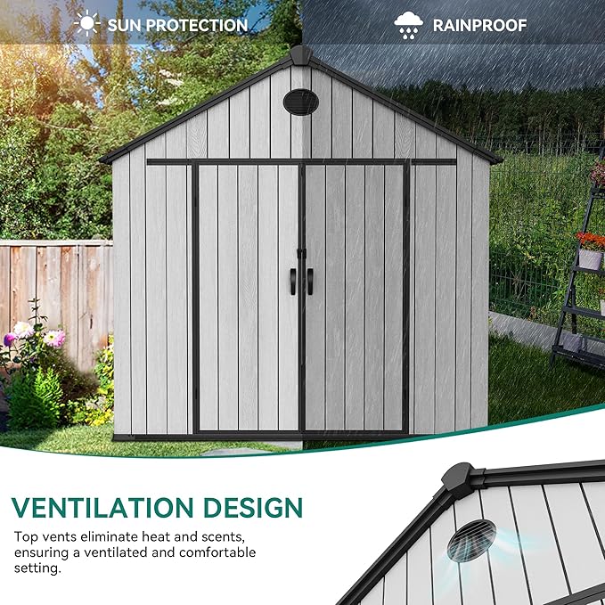 YITAHOME 8x10 FT Outdoor Storage Shed - Image 5