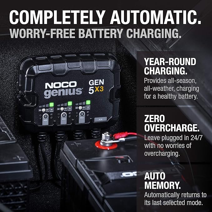 NOCO Genius GEN5X3: 3-Bank, 15A Onboard Battery Charger - Image 6