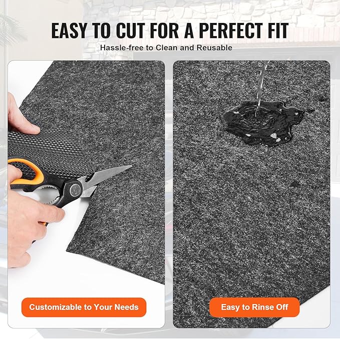 VEVOR Garage Floor Mat, 7.5'x20' Waterproof Protection from Water, Mud and Oil - Image 6