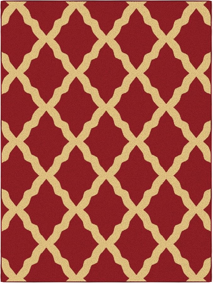 Ottomanson 5' x 6'6" Rugs for Living Room Trellis Area Rug for Bedroom - Image 6