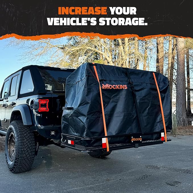 Mockins 60"x24"x6" Weatherproof Trailer Hitch Cargo Carrier & 25 Cu.Ft. - Image 6