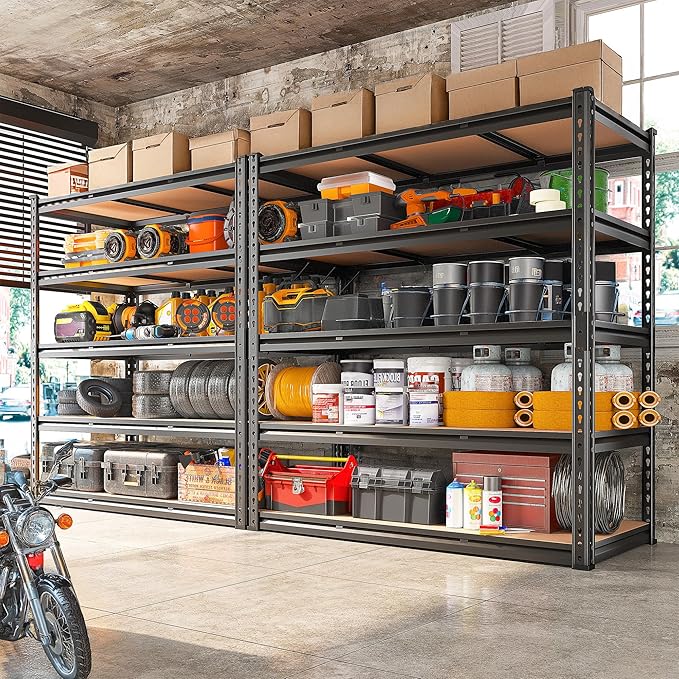 REIBII 48.2" W Garage Shelving, Storage Shelves Load 3000LBS, Adjustable Garage - Image 6