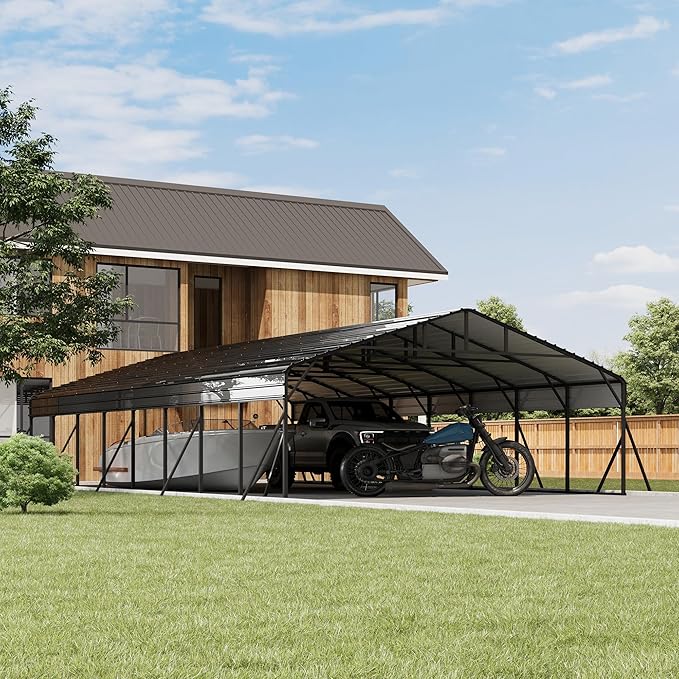 20 x 40 FT Metal Carport with Galvanized Steel Roof, Heavy Duty Metal Roof by RELJOFUM