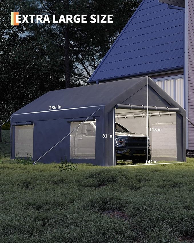 12x20 Ft Carport, Car Port - Image 3