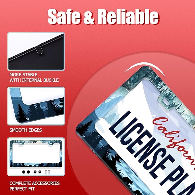 Bear License Plate Frame Forest Mama Bear License Plate Holder Funny - Image 4