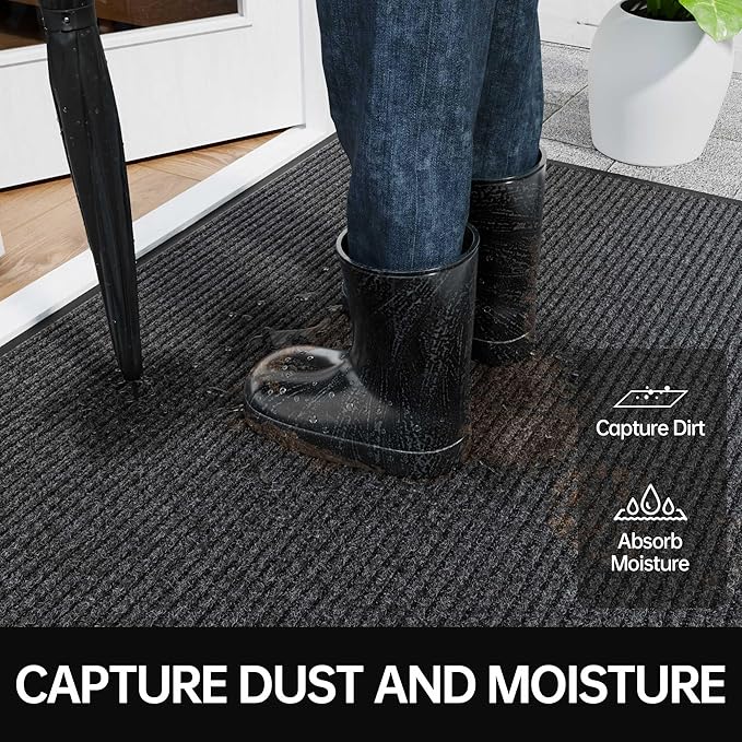Front Door Mat, Commercial Entrance, Low Profile, Durable Rubber Backing - Image 2