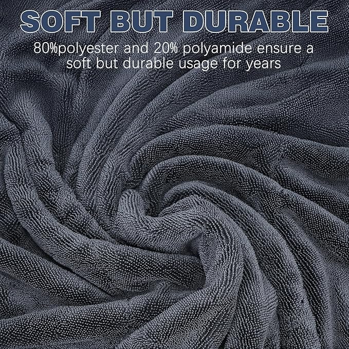 Microfiber Towels for Cars 2-Pack, 1300 GSM Ultra-Soft Microfiber, No Streaks - Image 4