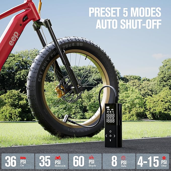 GOOLOO AP150 Tire Inflator Portable Air Compressor, 2X Faster 150PSI Cordless - Image 3